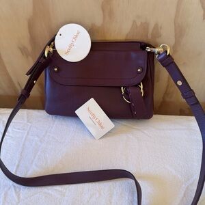 See by Chloe burgundy, leather shoulder bag new with tags